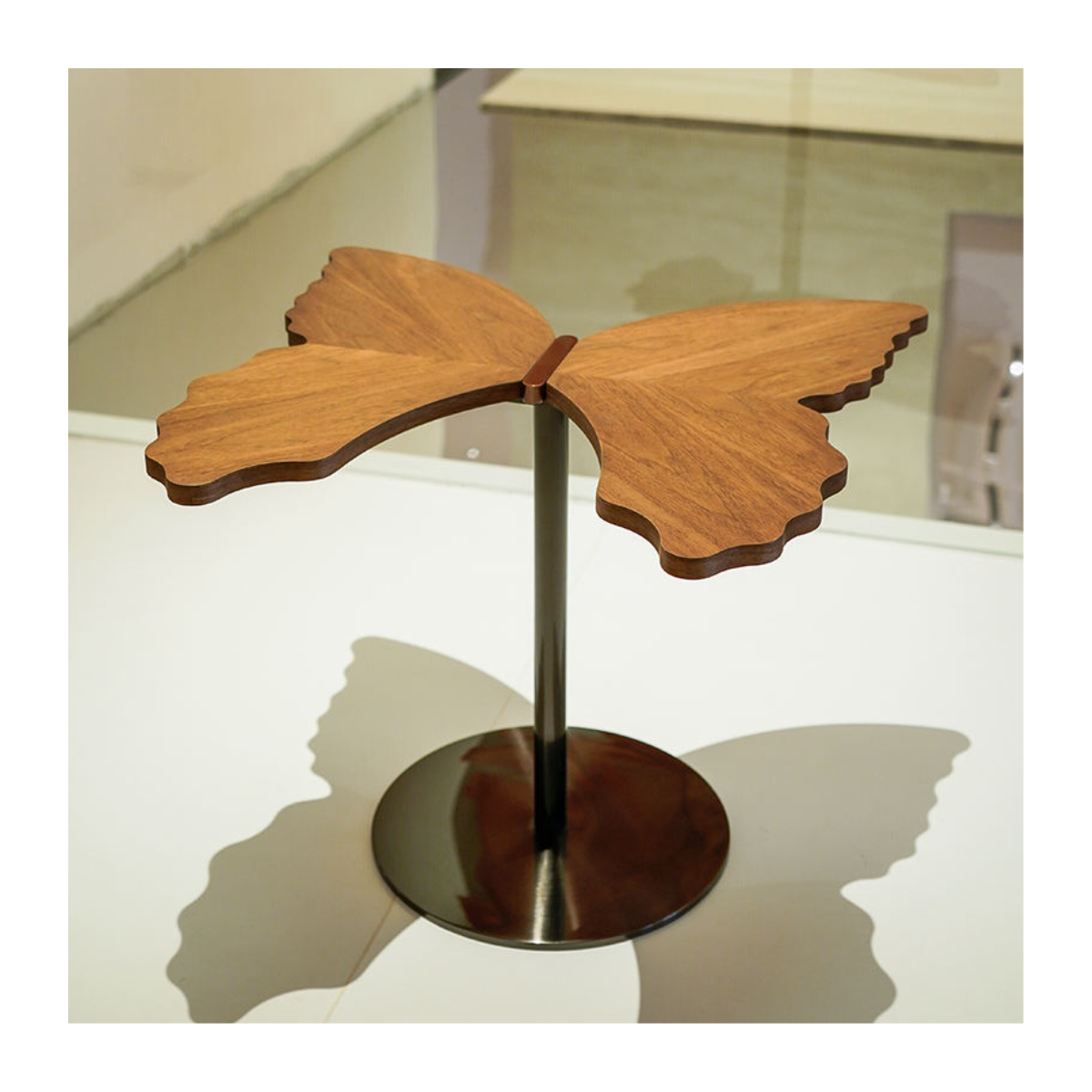 Ginkgo Leaf Rose Gold Nightstand